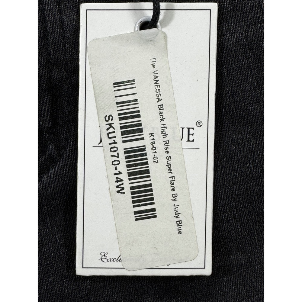 Judy Blue Womens High Rise Super Flare Black Jeans 14W Meas: 32x34 - Picture 6 of 8